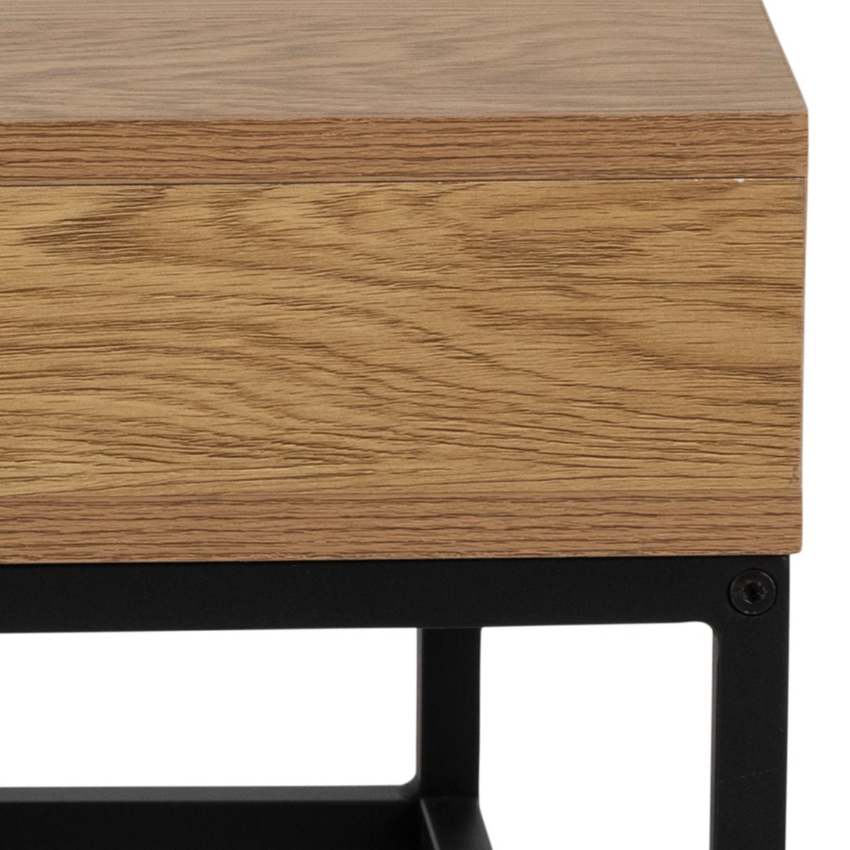 Willford Storage Coffee Table In Oak And Black - Price Crash Furniture