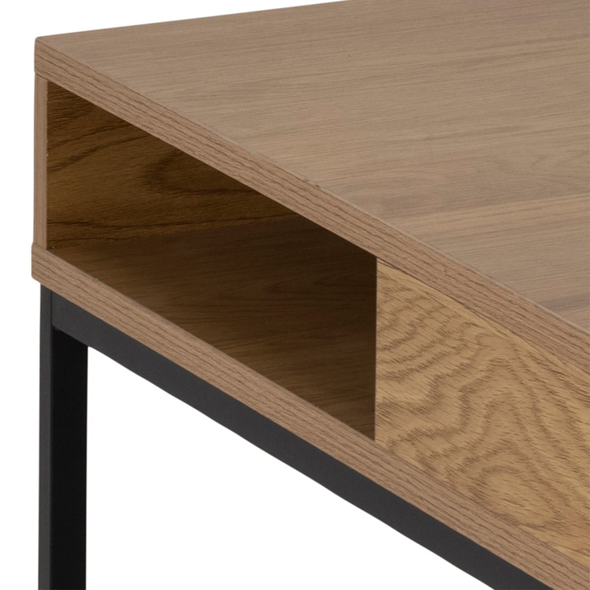 Willford Storage Coffee Table In Oak And Black - Price Crash Furniture