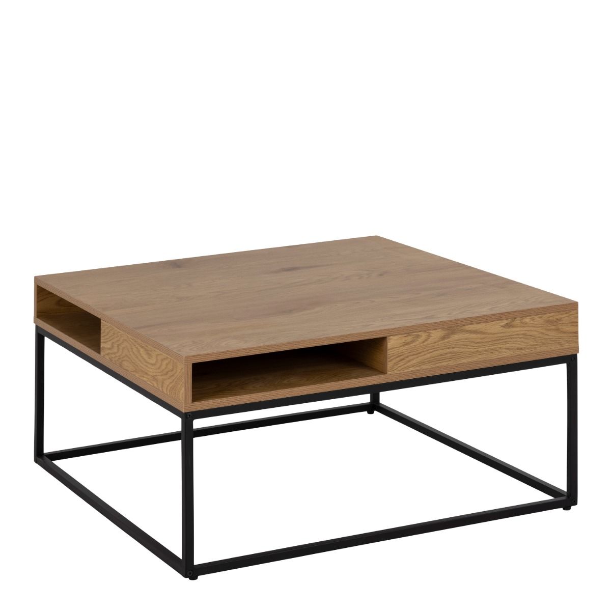 Willford Storage Coffee Table In Oak And Black - Price Crash Furniture