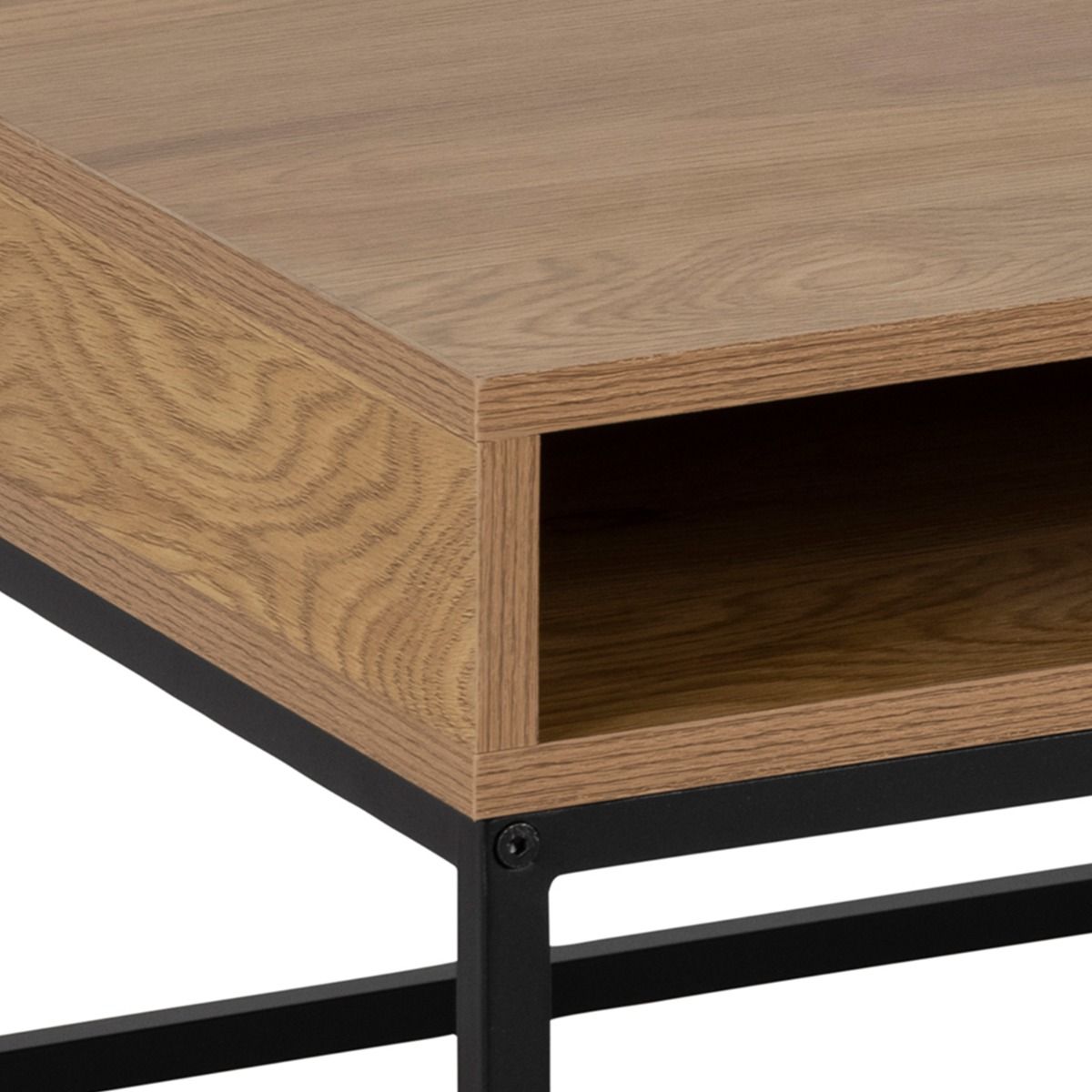 Willford Storage Coffee Table In Oak And Black - Price Crash Furniture