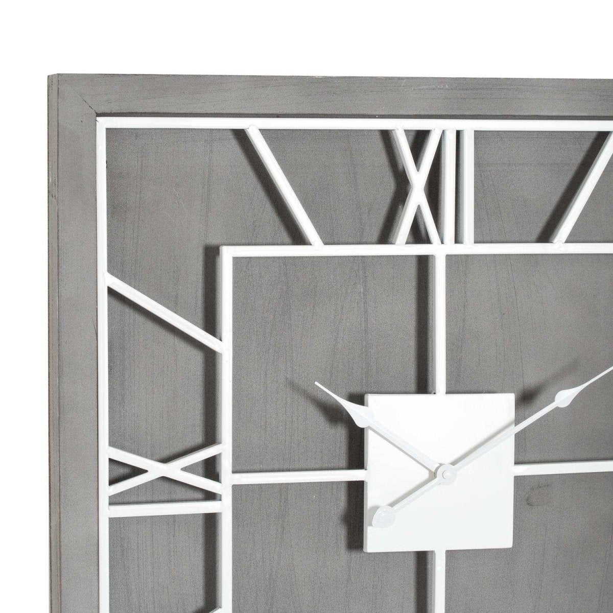 Williston Grey Square Wall Clock - Price Crash Furniture