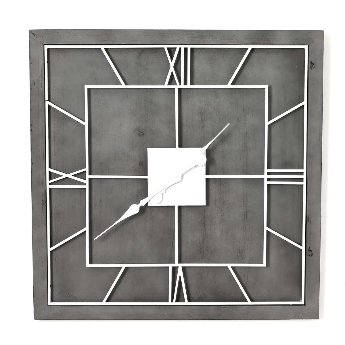 Williston Grey Square Wall Clock - Price Crash Furniture
