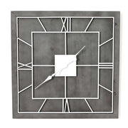 Williston Grey Square Wall Clock - Price Crash Furniture