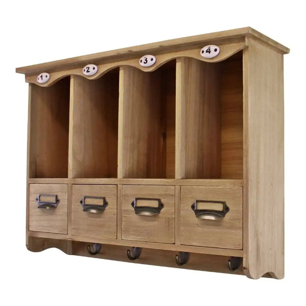 Wooden Wall Hanging Storage Unit - Kitchen, Utility, Hallway - Price Crash Furniture