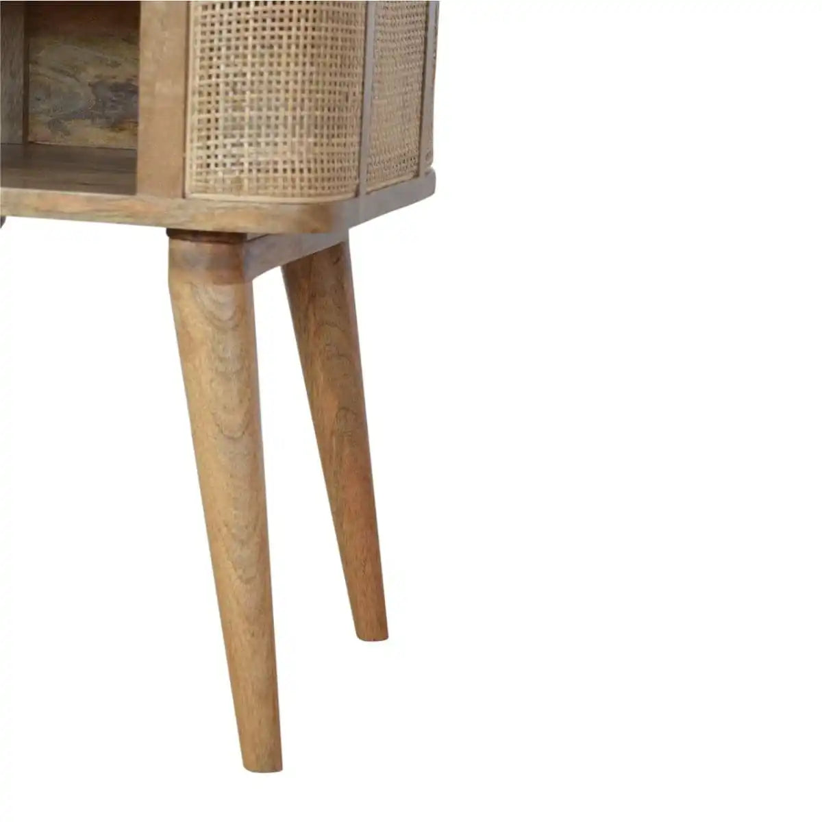 Woven Open Slot Bedside Table - Price Crash Furniture