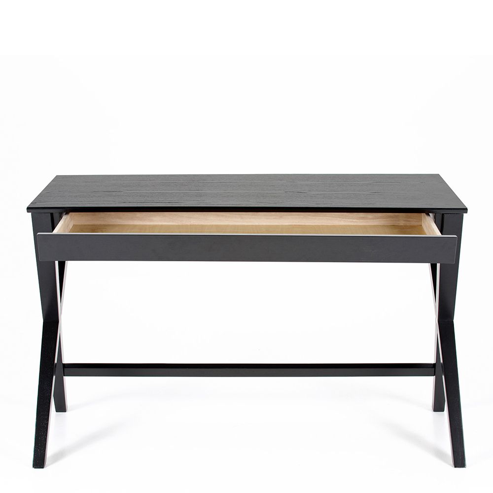 Writex Desk with 1 Drawer In Black - Price Crash Furniture