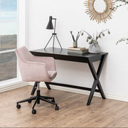 Writex Desk with 1 Drawer In Black - Price Crash Furniture