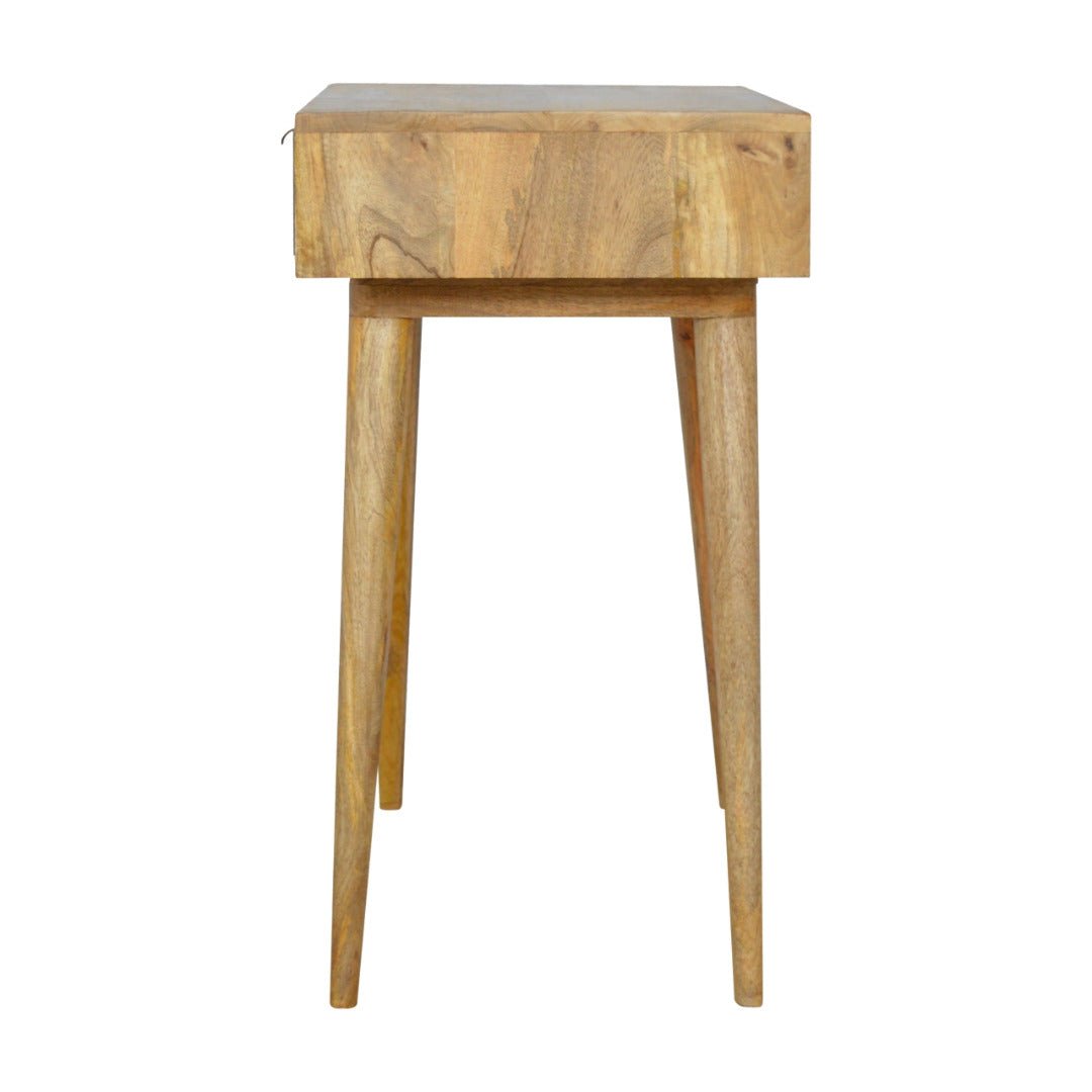 Writing Desk with One Grey Tweed Fabric Drawer Front - Price Crash Furniture