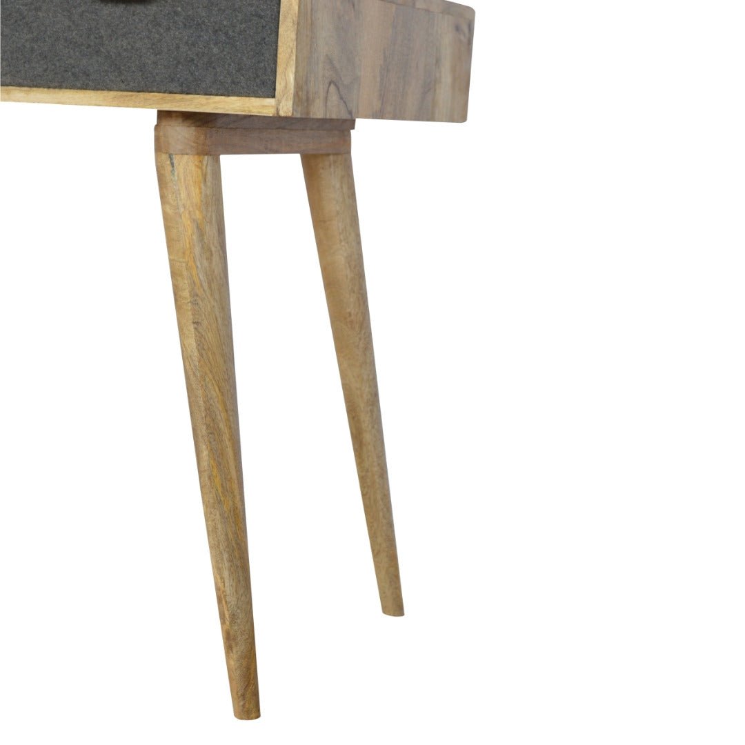 Writing Desk with One Grey Tweed Fabric Drawer Front - Price Crash Furniture