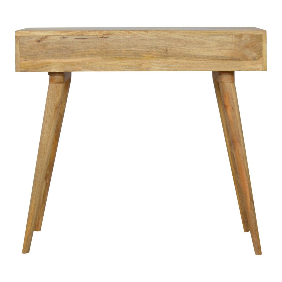 Writing Desk with One Grey Tweed Fabric Drawer Front - Price Crash Furniture