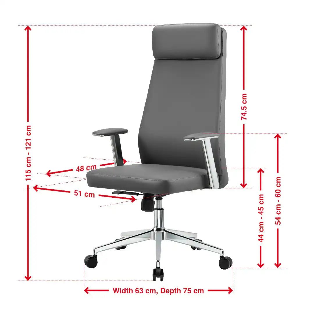 York Office Chair - Grey - Price Crash Furniture