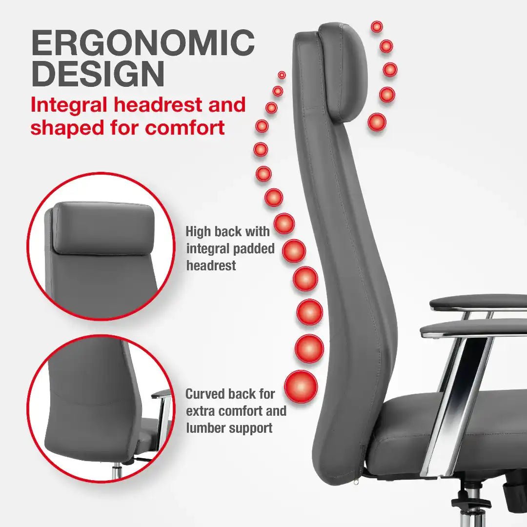 York Office Chair - Grey - Price Crash Furniture