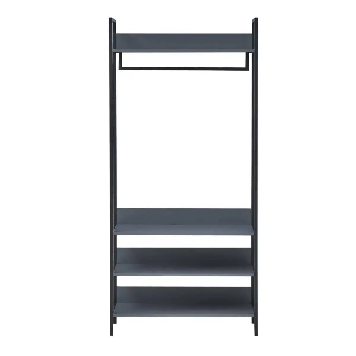 Zahra open wardrobe (wide) with 4 shelves in ash oak effect by TAD - Price Crash Furniture