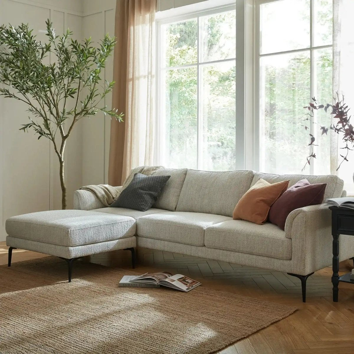 Zephra Three Seater Sofa With Footstool - Price Crash Furniture