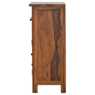 Sheesham Wood Cabinet with 4 Drawers and 1 Door - Price Crash Furniture