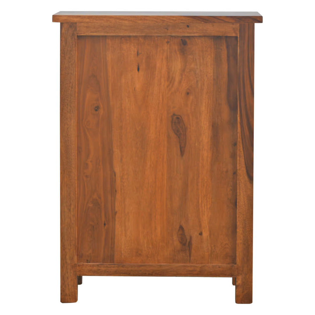 Sheesham Wood Cabinet with 4 Drawers and 1 Door - Price Crash Furniture