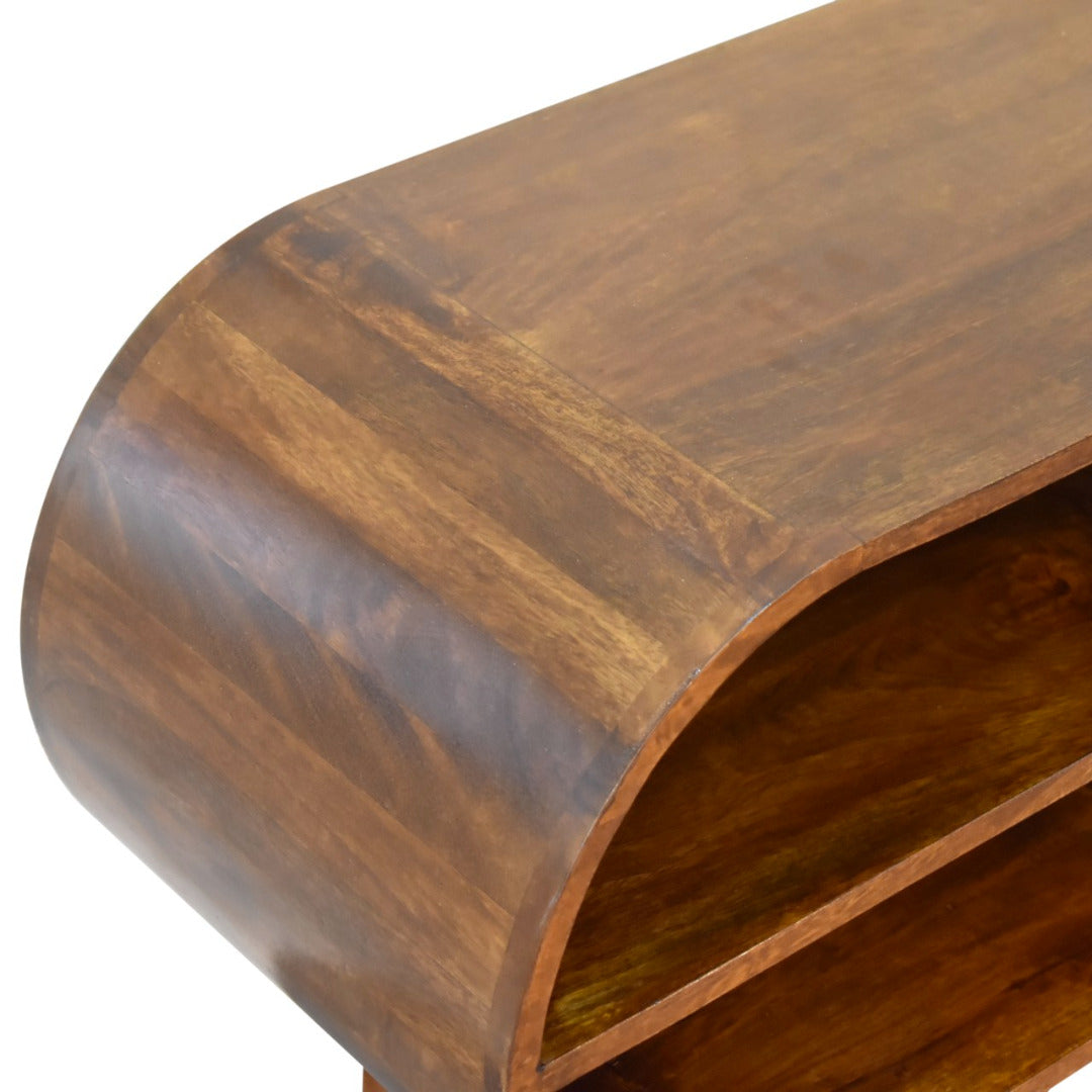 Artisan Furniture Chestnut Open Circular Media Unit - Price Crash Furniture