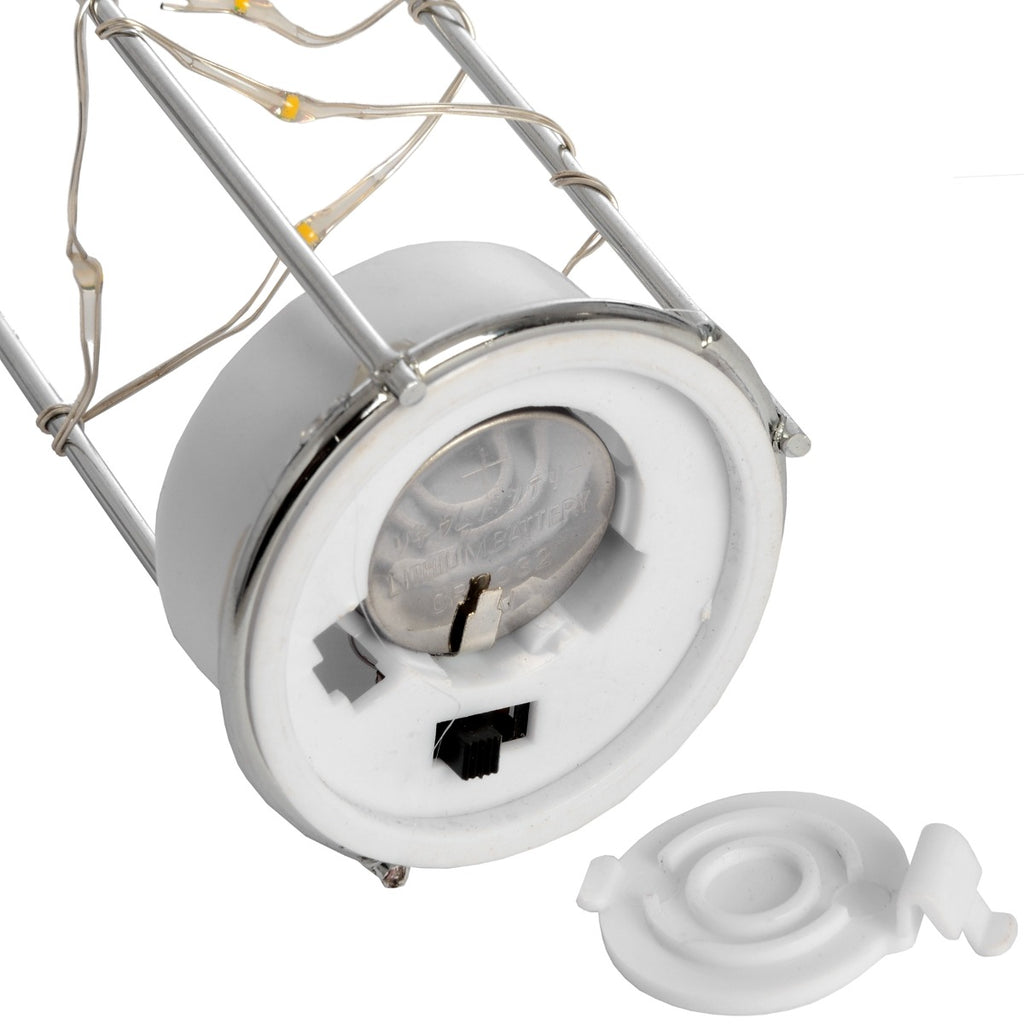 Frosted Grey Glass Lantern With Rope Detail And LED - Price Crash Furniture