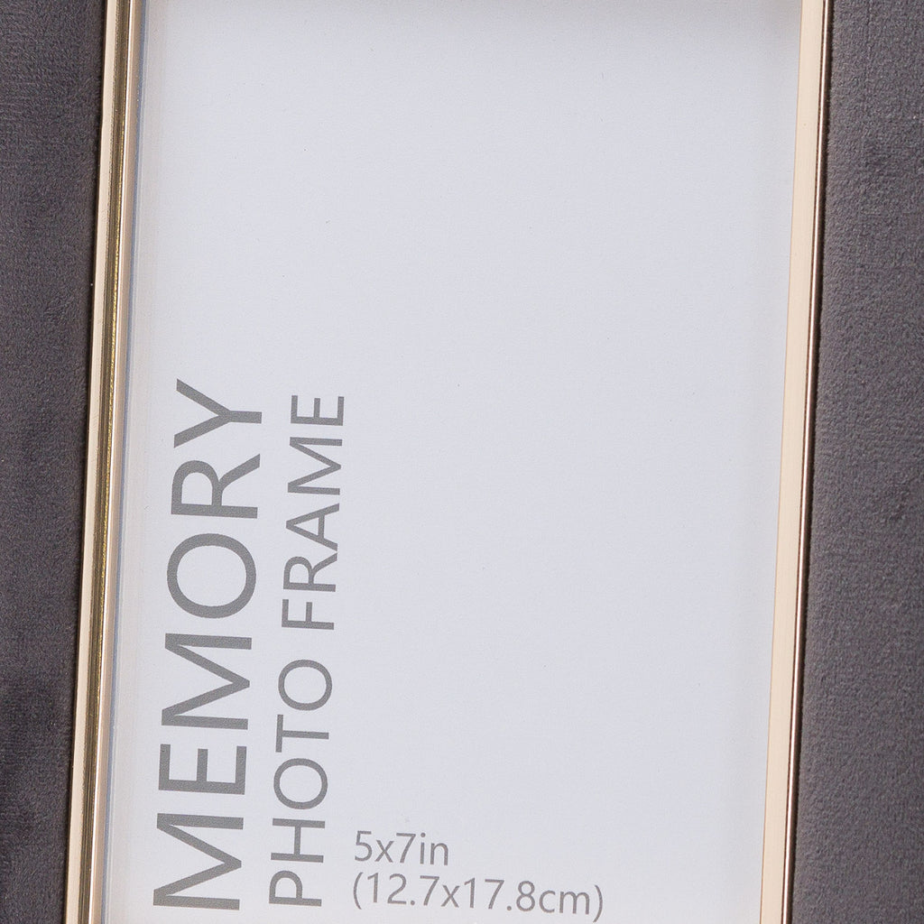 Grey Velvet With Gold 5X7 Frame - Price Crash Furniture