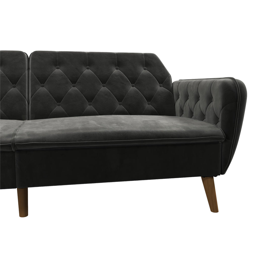 NOVOGRATZ Teresa Memory Foam Accent Chair Grey Velvet - Price Crash Furniture