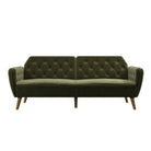 NOVOGRATZ Tallulah Memory Foam Futon Green Velvet - Price Crash Furniture