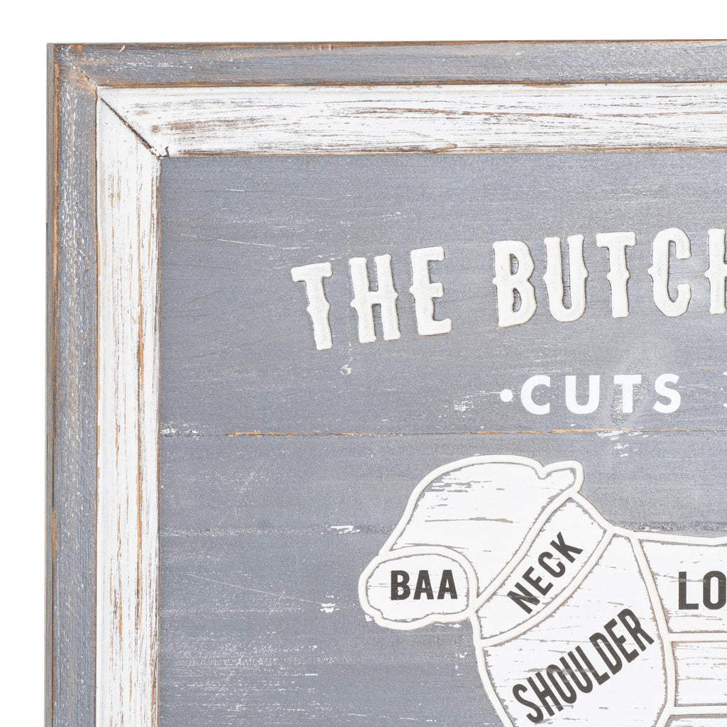 Butchers Cuts Lamb Wall Plaque - Price Crash Furniture