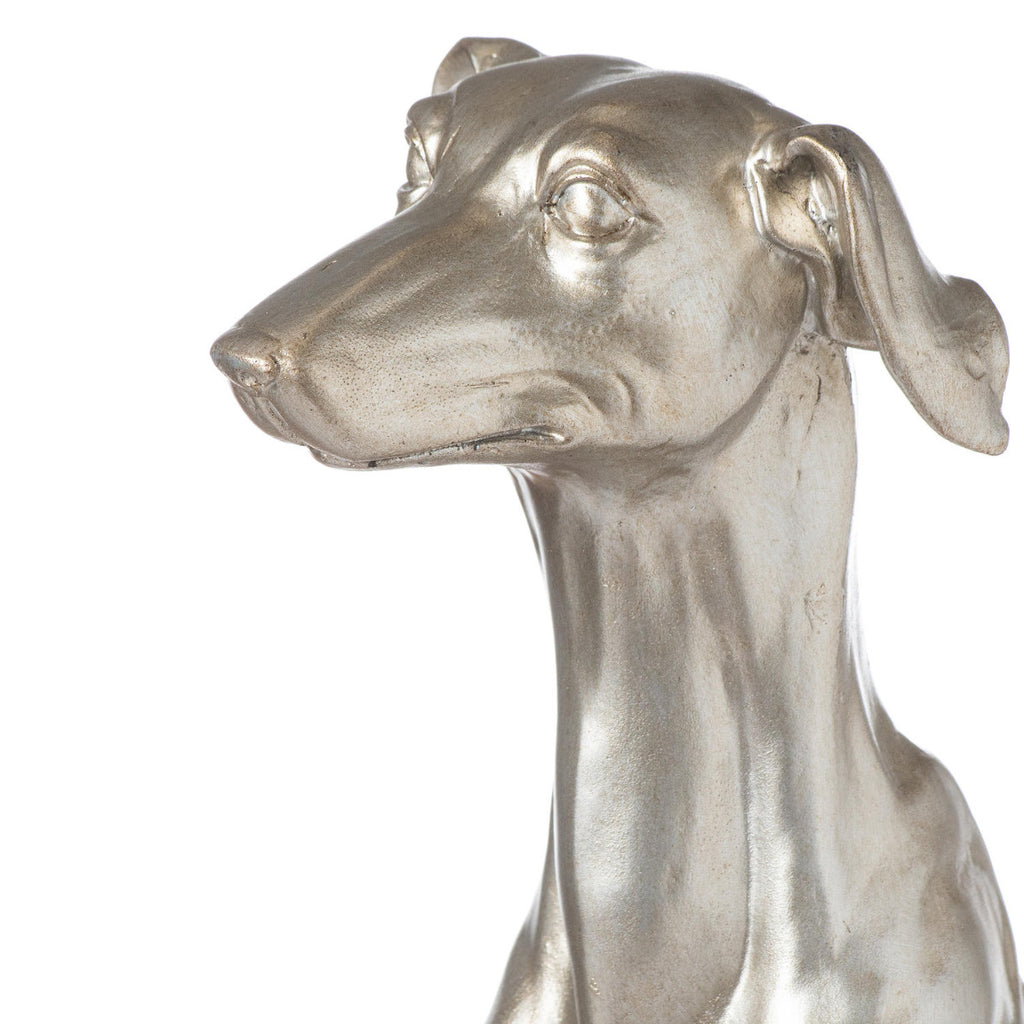 William The Whippet Silver Table Lamp With Grey Velvet Shade - Price Crash Furniture