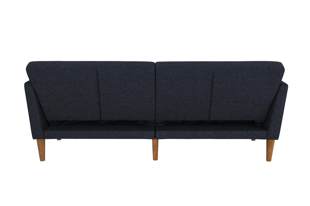 NOVOGRATZ Regal Futon Sofa Bed - Linen - Blue - Price Crash Furniture