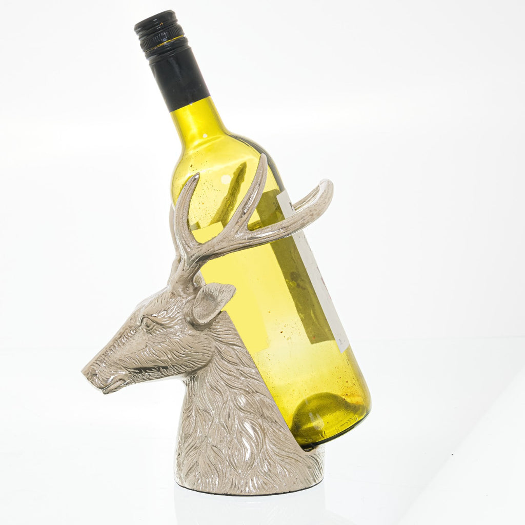 Silver Stag Wine Bottle Holder - Price Crash Furniture