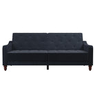 NOVOGRATZ Vintage Tufted Futon Blue Velvet - Price Crash Furniture