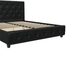 Dakota Upholstered Bed Black PU Double UK - Price Crash Furniture