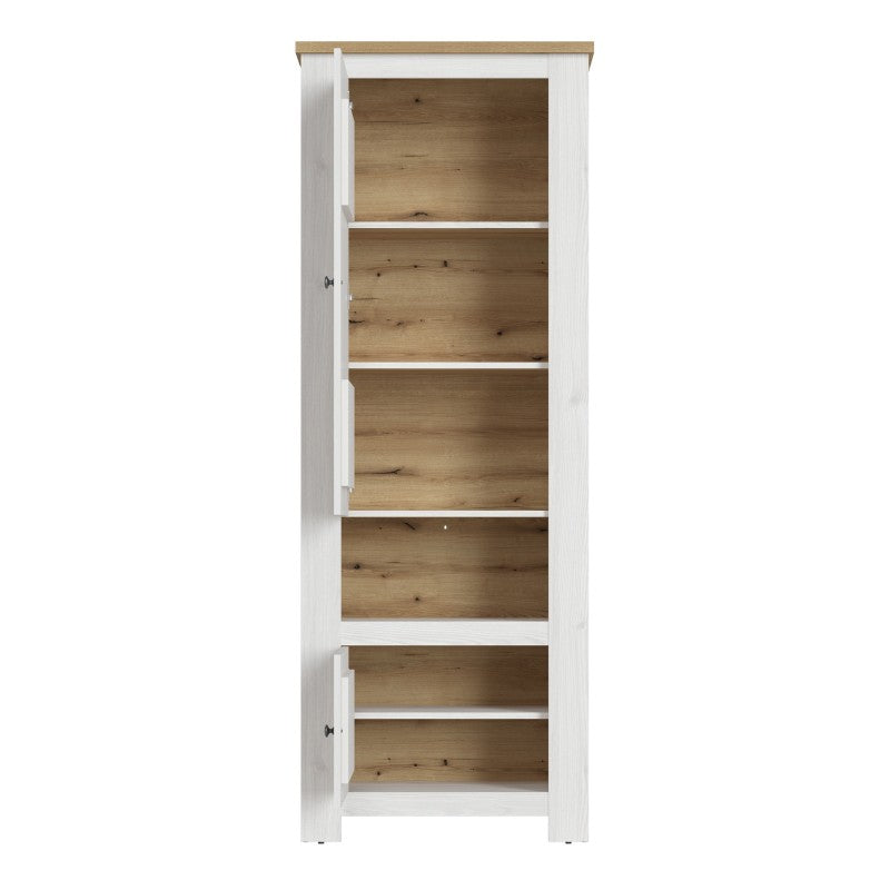 Celesto 2 Door Cabinet In White And Oak - Price Crash Furniture