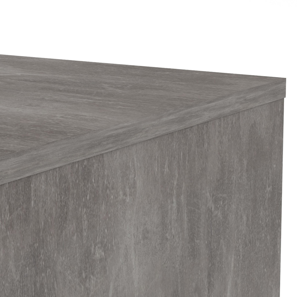 Naia Sideboard 4 Drawers 2 Doors in Concrete Grey and White High Gloss - Price Crash Furniture