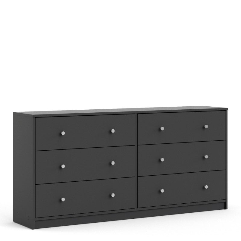 May Chest of 6 Drawers (3+3) in Grey at Price Crash Furniture. More colours available. Matching items available.