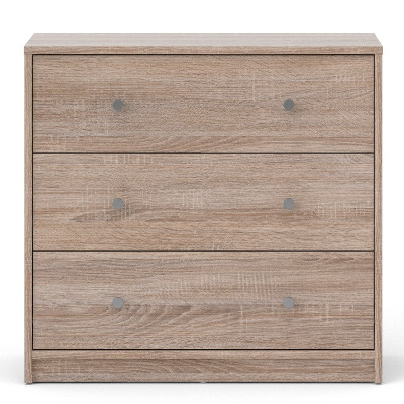 May Chest of 3 Drawers in Truffle Oak Effect finish at Price Crash Furniture. More colours & matching items available