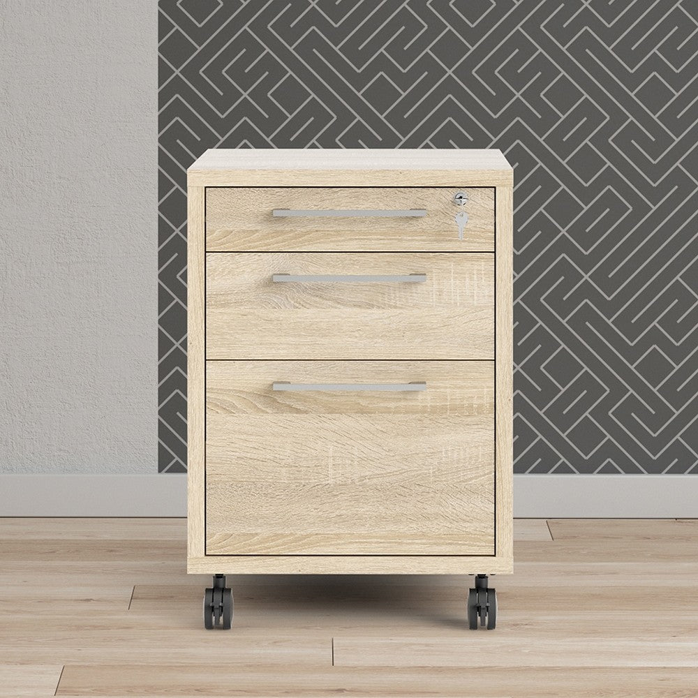 Prima Mobile File Cabinet in Oak - Price Crash Furniture