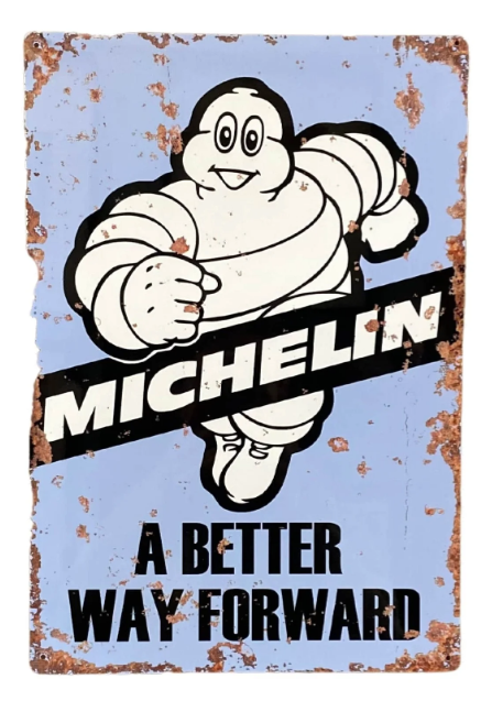 Metal Vintage Wall Sign - Michelin A Better Way Forward Tyres - Price Crash Furniture