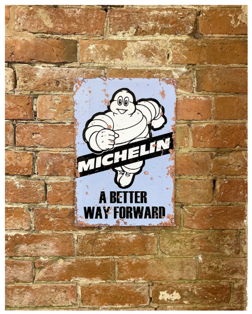 Metal Vintage Wall Sign - Michelin A Better Way Forward Tyres - Price Crash Furniture