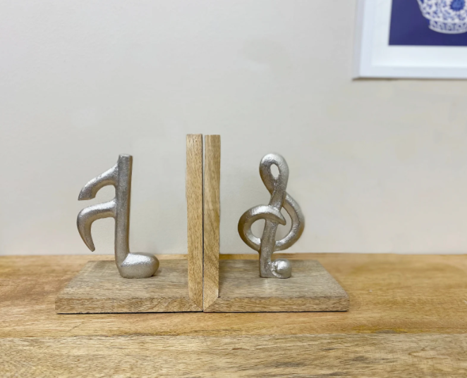 Set of Two Musical Note Bookends - Price Crash Furniture