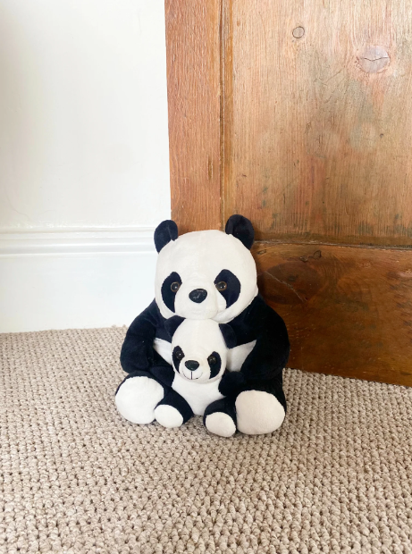 Fabric Mother and Baby Panda Doorstop - Price Crash Furniture