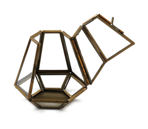 Bronze Glass Tea Light Holder Small - Price Crash Furniture