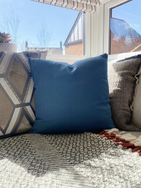 Blue Square Scatter Cushion - Price Crash Furniture