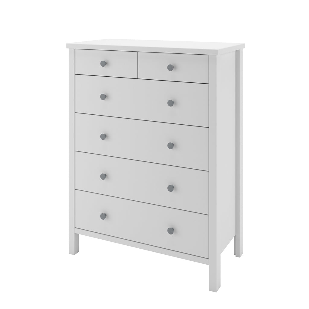 Steens Tromso 2+4 Drawer Chest of Drawers in White - Price Crash Furniture