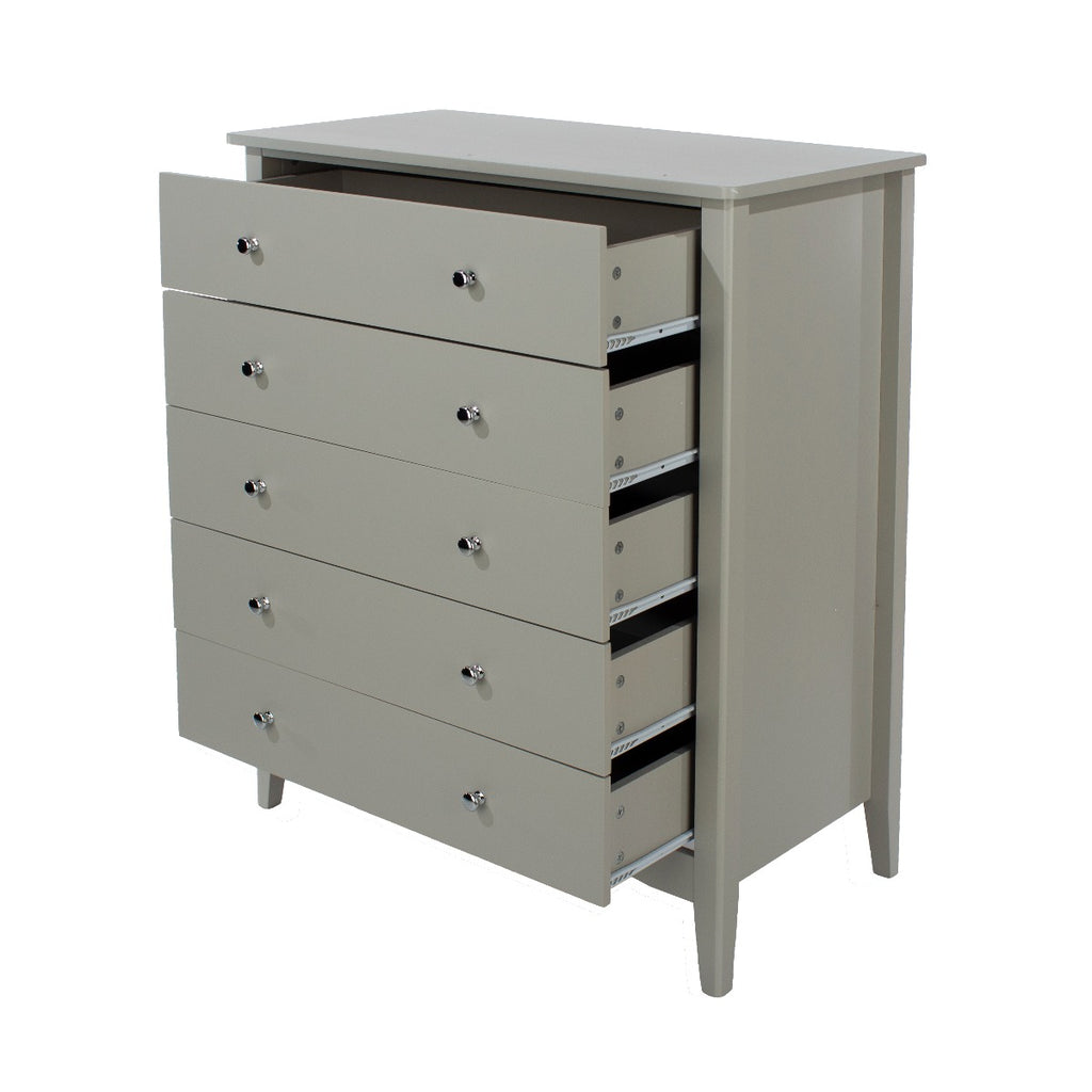 Core Products Como Light Grey 5 drawer chest - Price Crash Furniture