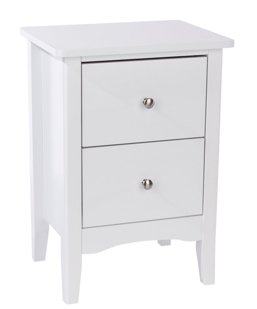 Core Products Como White 2 drawer beside cabinet - Price Crash Furniture