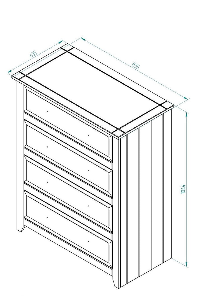 Core Products Capri Carbon 4 drawer chest - Price Crash Furniture
