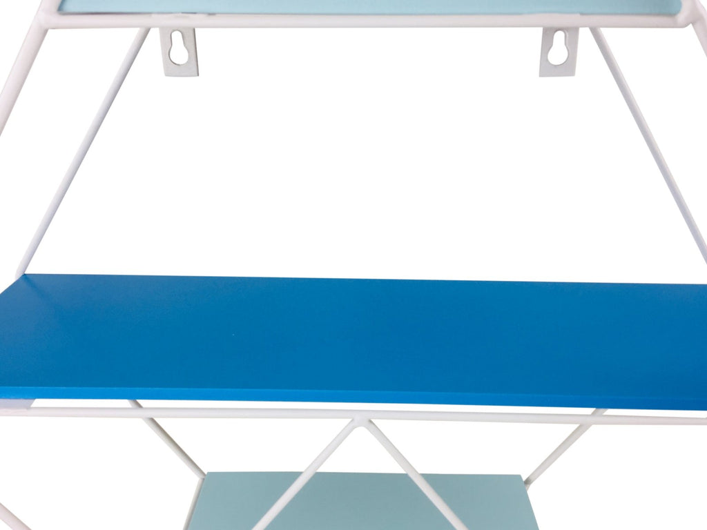 Blue Wire Geometric Shelf - Price Crash Furniture