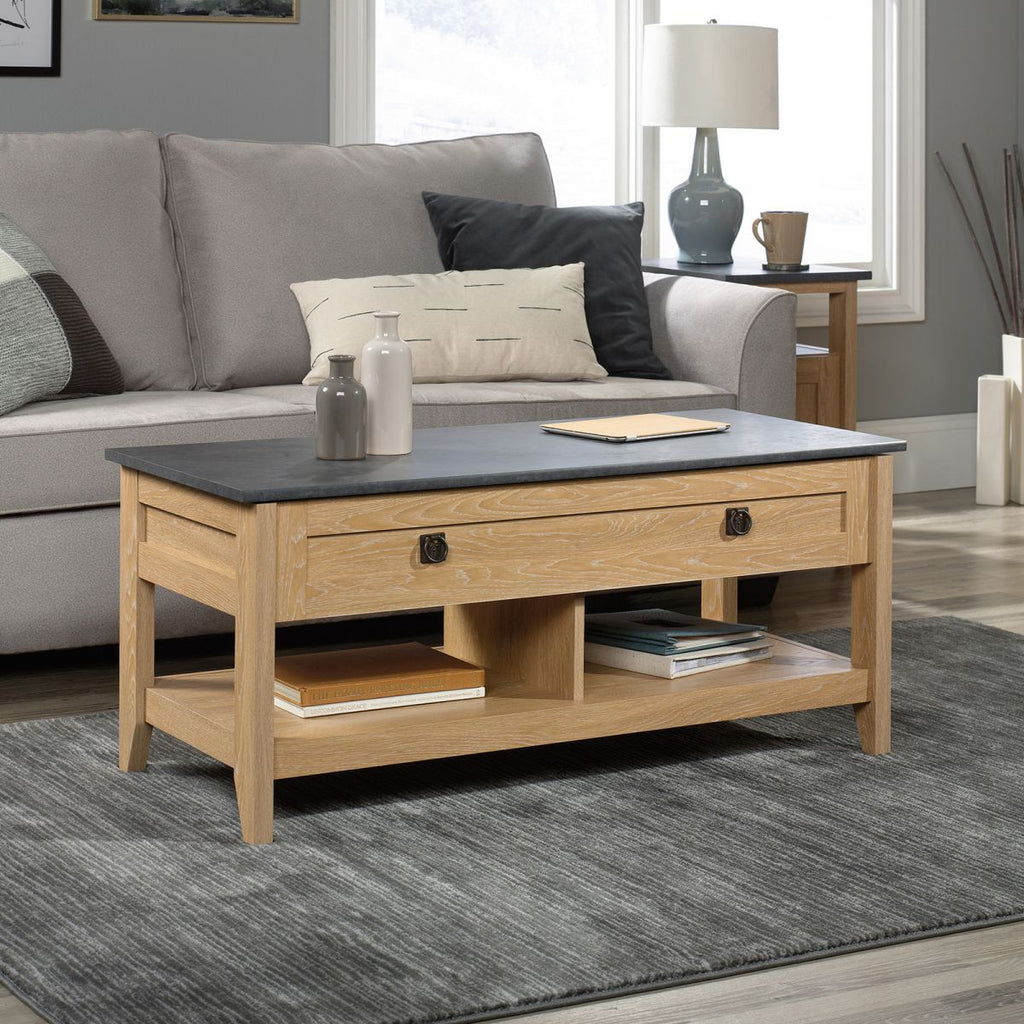 Teknik Home Study Lift-Up Coffee Table Work Table in Oak at Price Crash Furniture. Matching items available