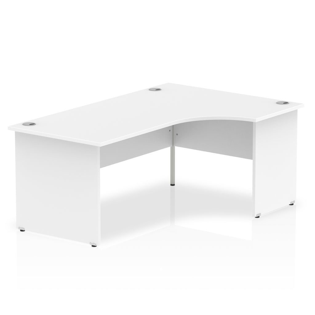Impulse Crescent Desk with White Top and Panel End Leg - Price Crash Furniture