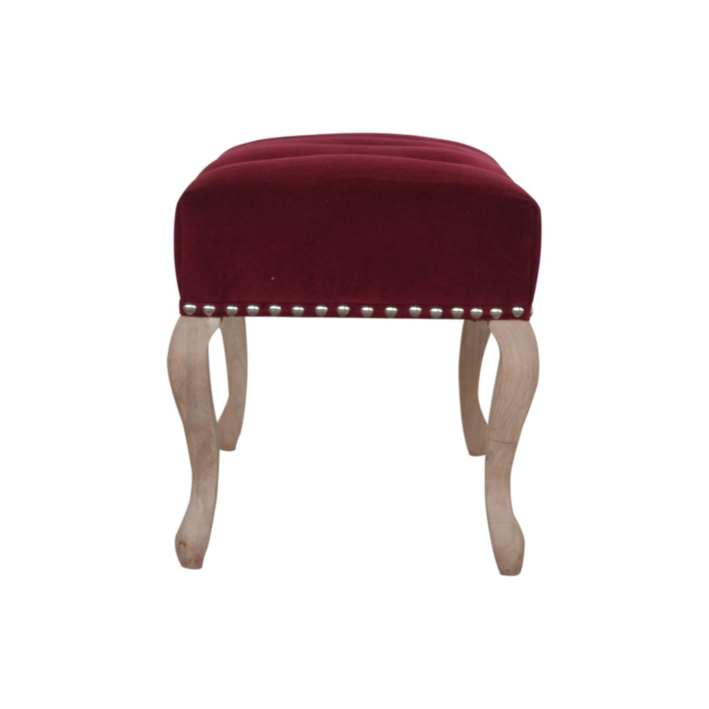 French Style Wine Red Bench - Price Crash Furniture